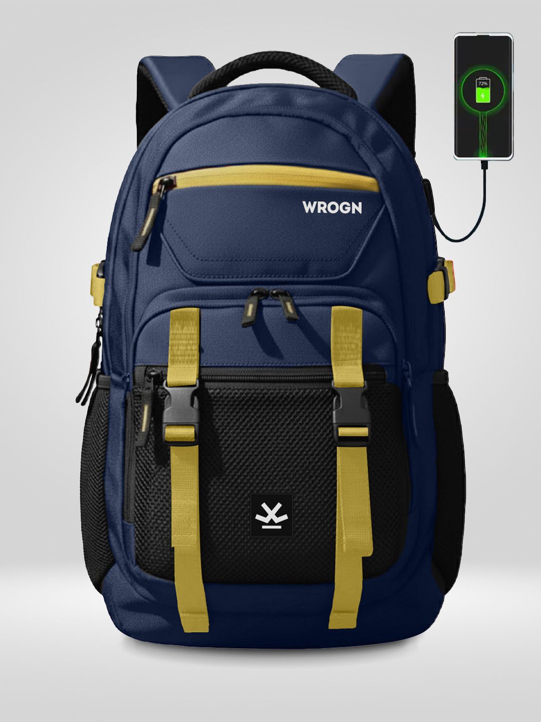 WROGN Unisex Brand Logo Backpack