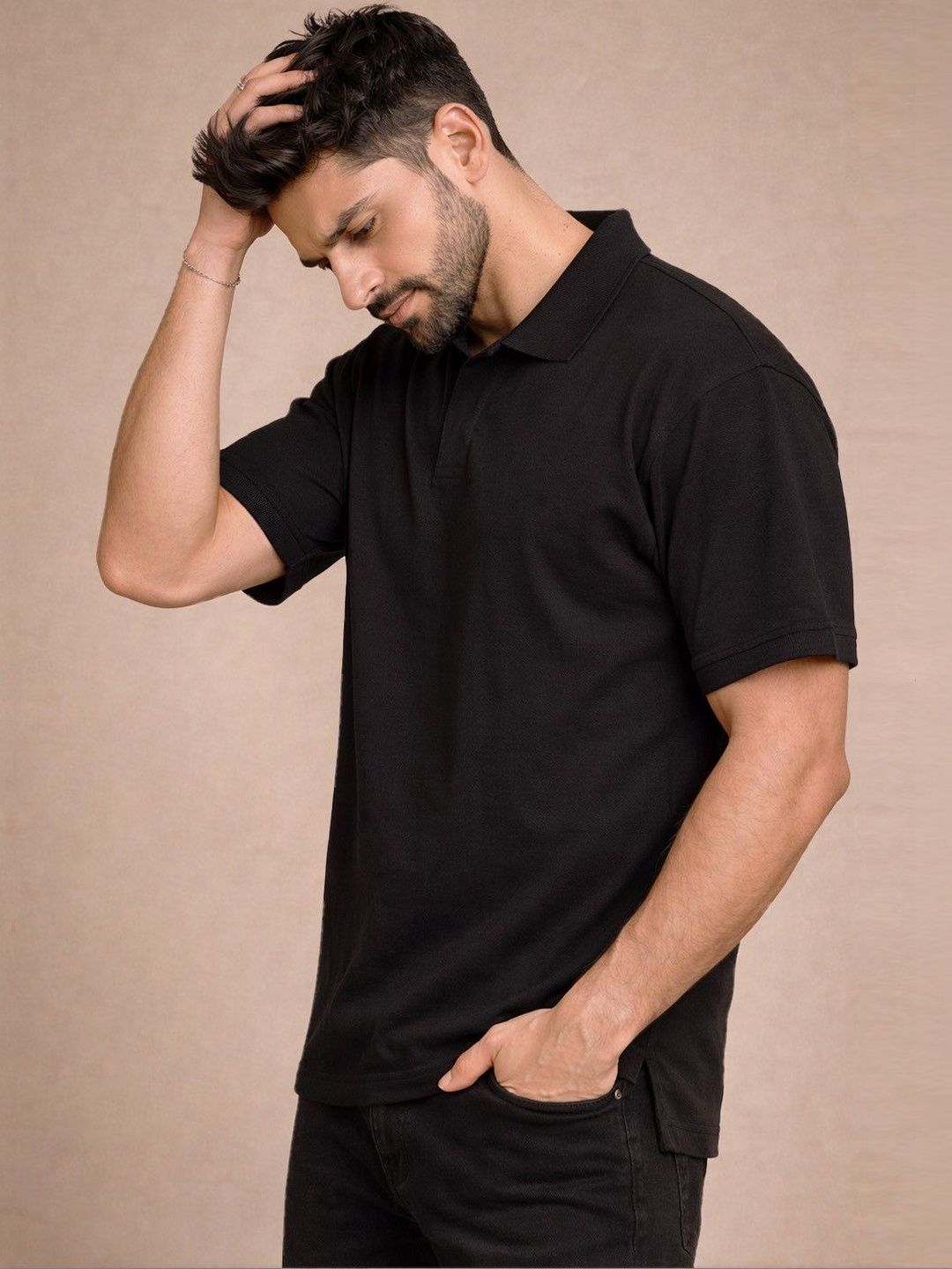 Organic Chics Men Polo Collar T-shirt