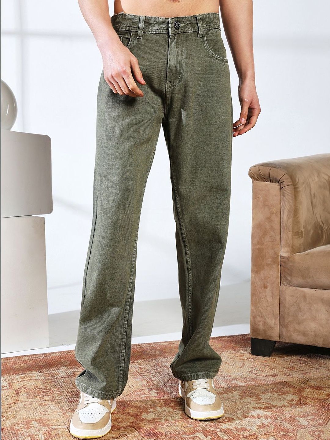 DENIMLOOK Men Mid-Rise Light Fade Stretchable Jeans