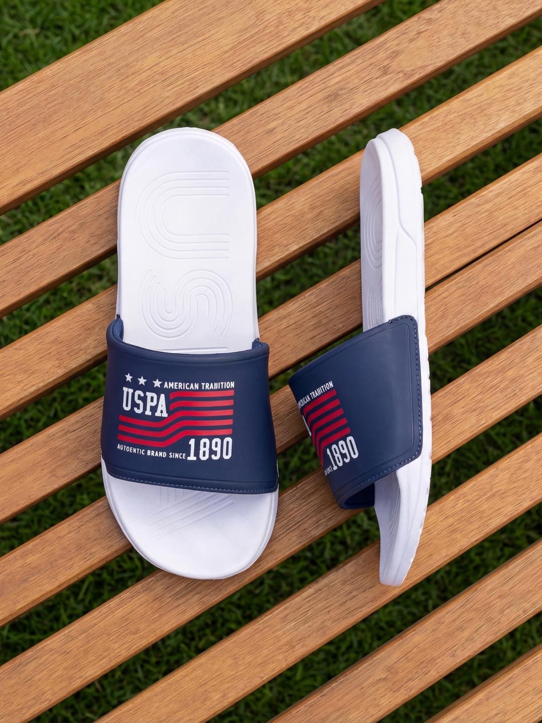 U.S. Polo Assn. Men Printed Sliders Flip Flops