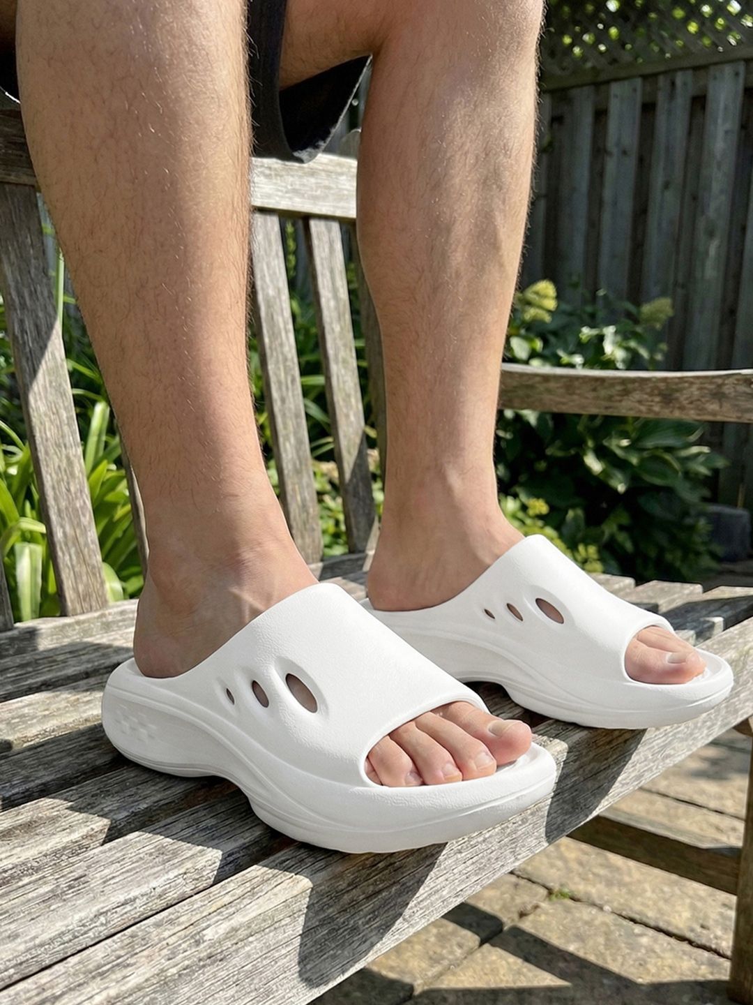Bewakoof Men White Sliders