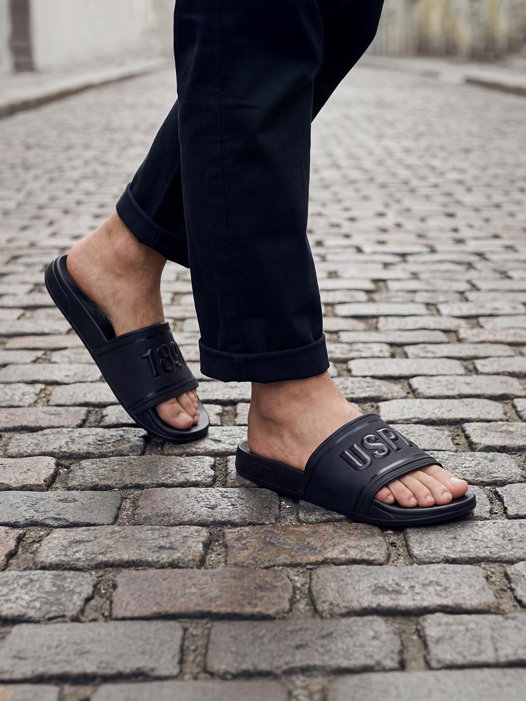 U.S. Polo Assn. Men Rubber Sliders