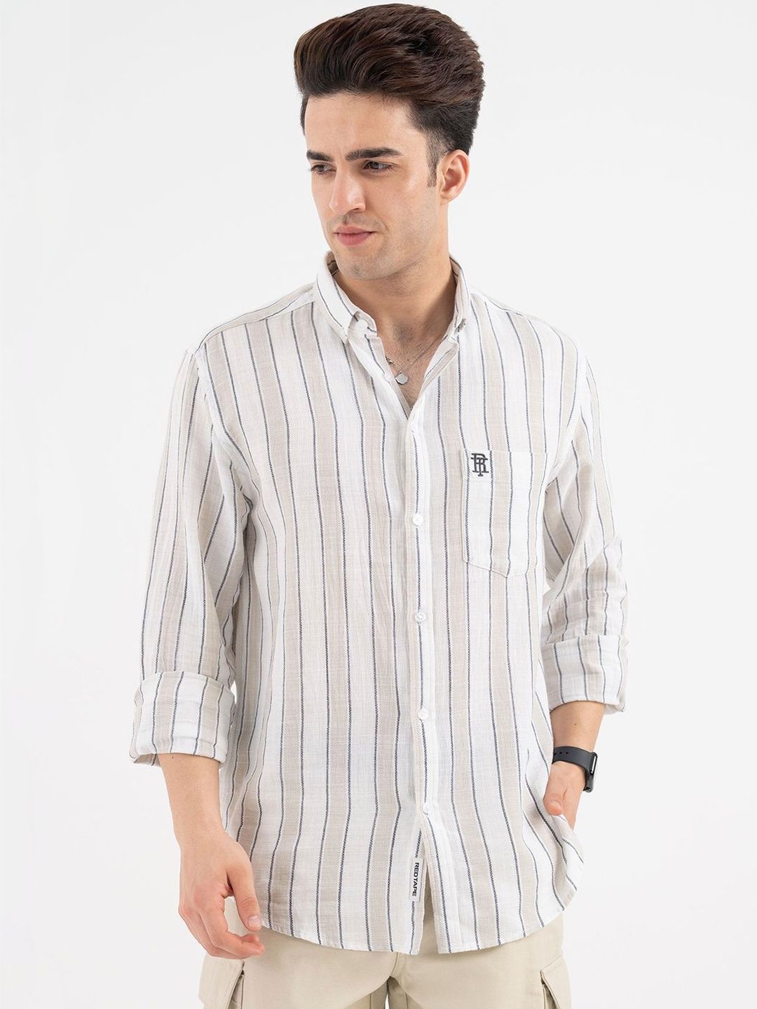 Buy Red Tape Men Striped Casual Shirt - Shirts for Men 39519112