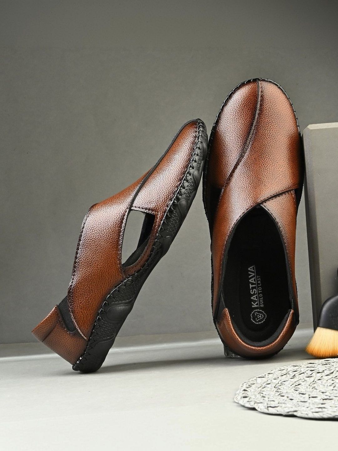 KASTAVA Men Shoe-Style Sandals