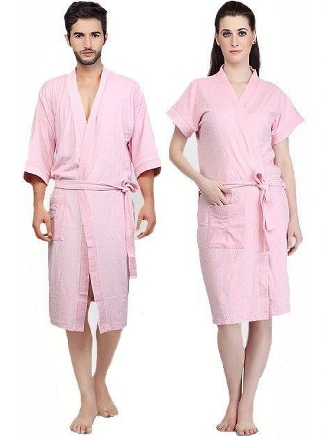 FeelBlue Pack Of 2 Shawl Collar Bath Robe