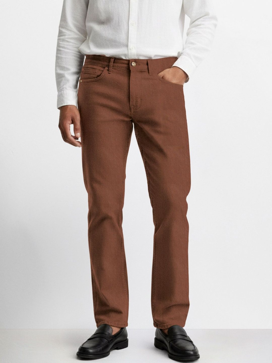 The Indian Garage Co Men Bootcut Mid-Rise Stretchable Jeans