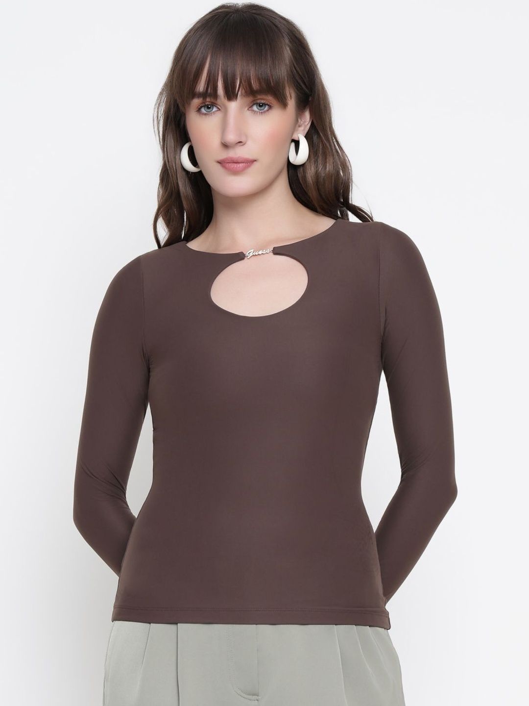 GUESS Keyhole Neck Top
