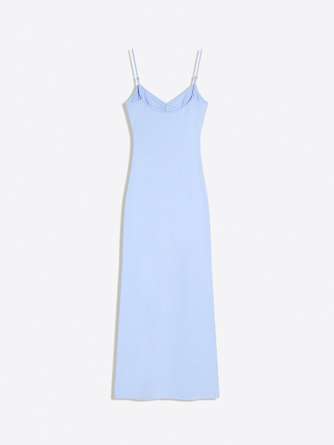 Ruched strap midi dress