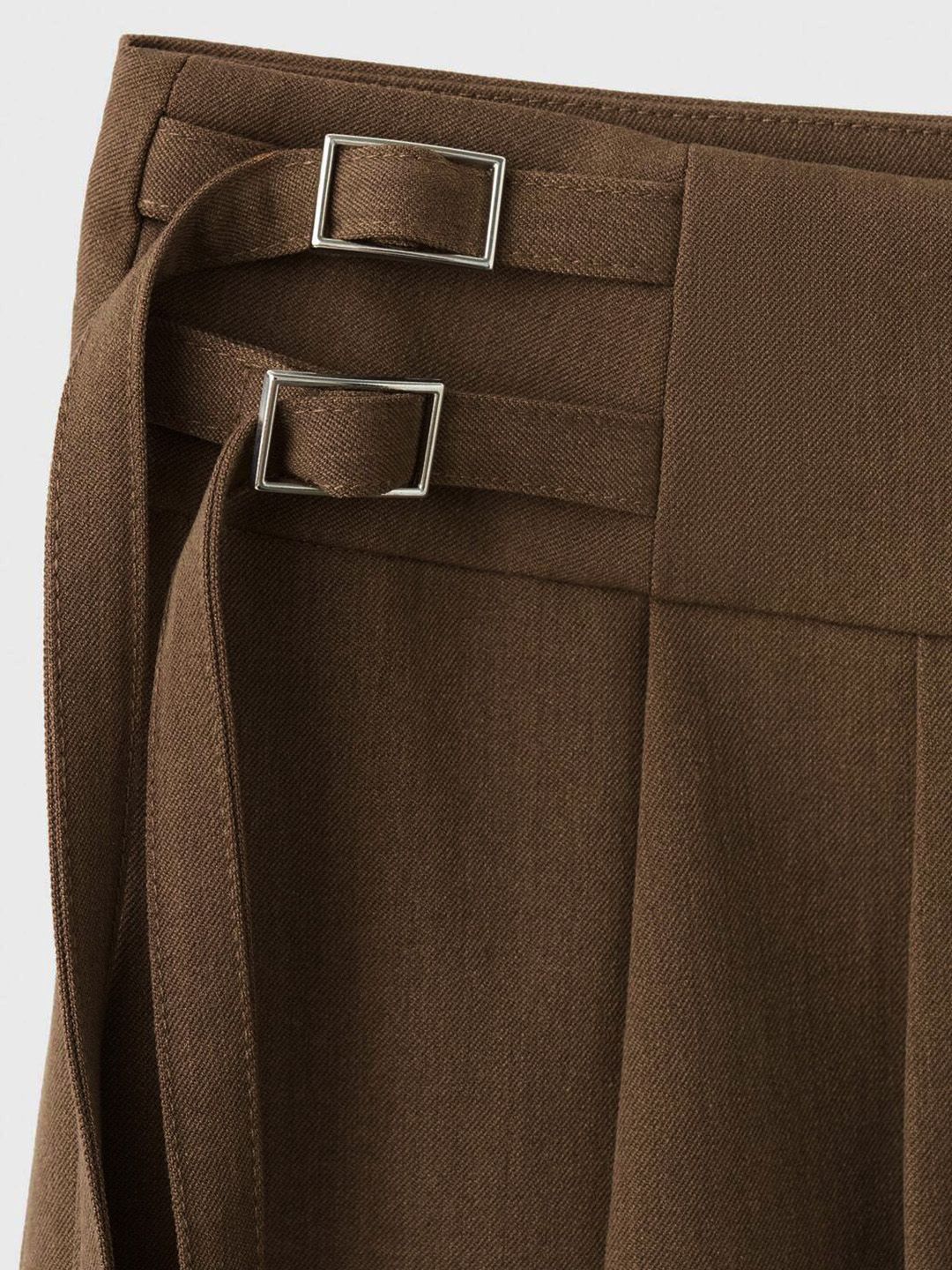 Pleated Mini Flared Skirt