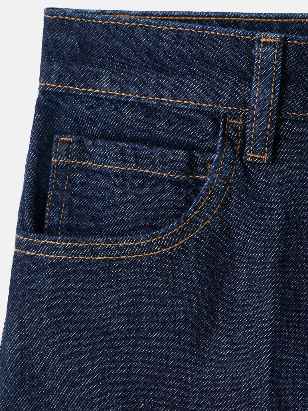 High-Rise Bermuda Denim Shorts