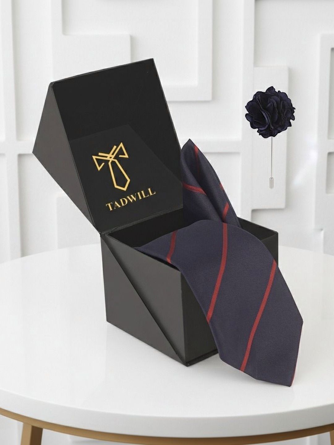 TADWILL Men Striped Broad Tie