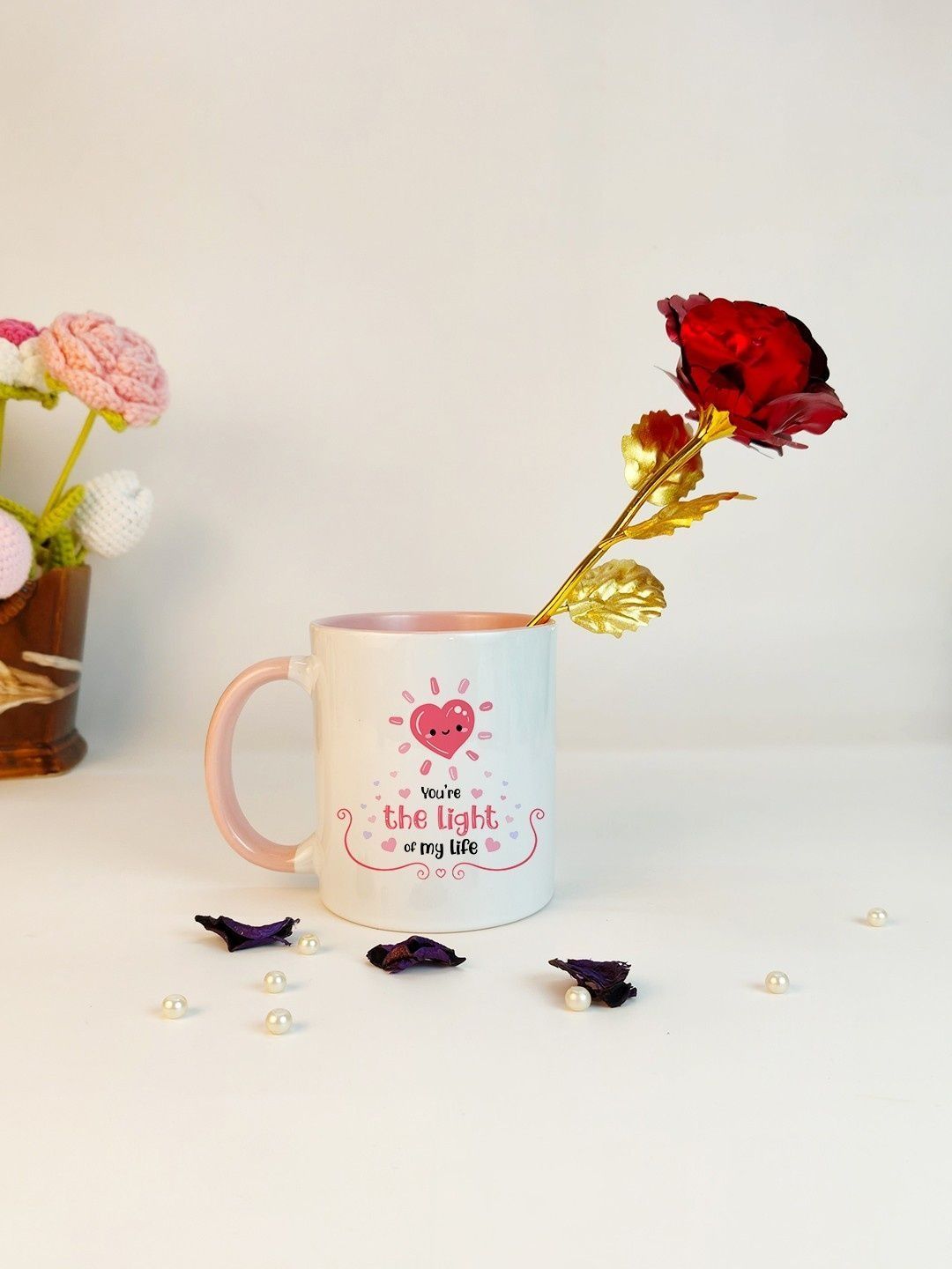 Giftii Red Printed Ceramic Cup