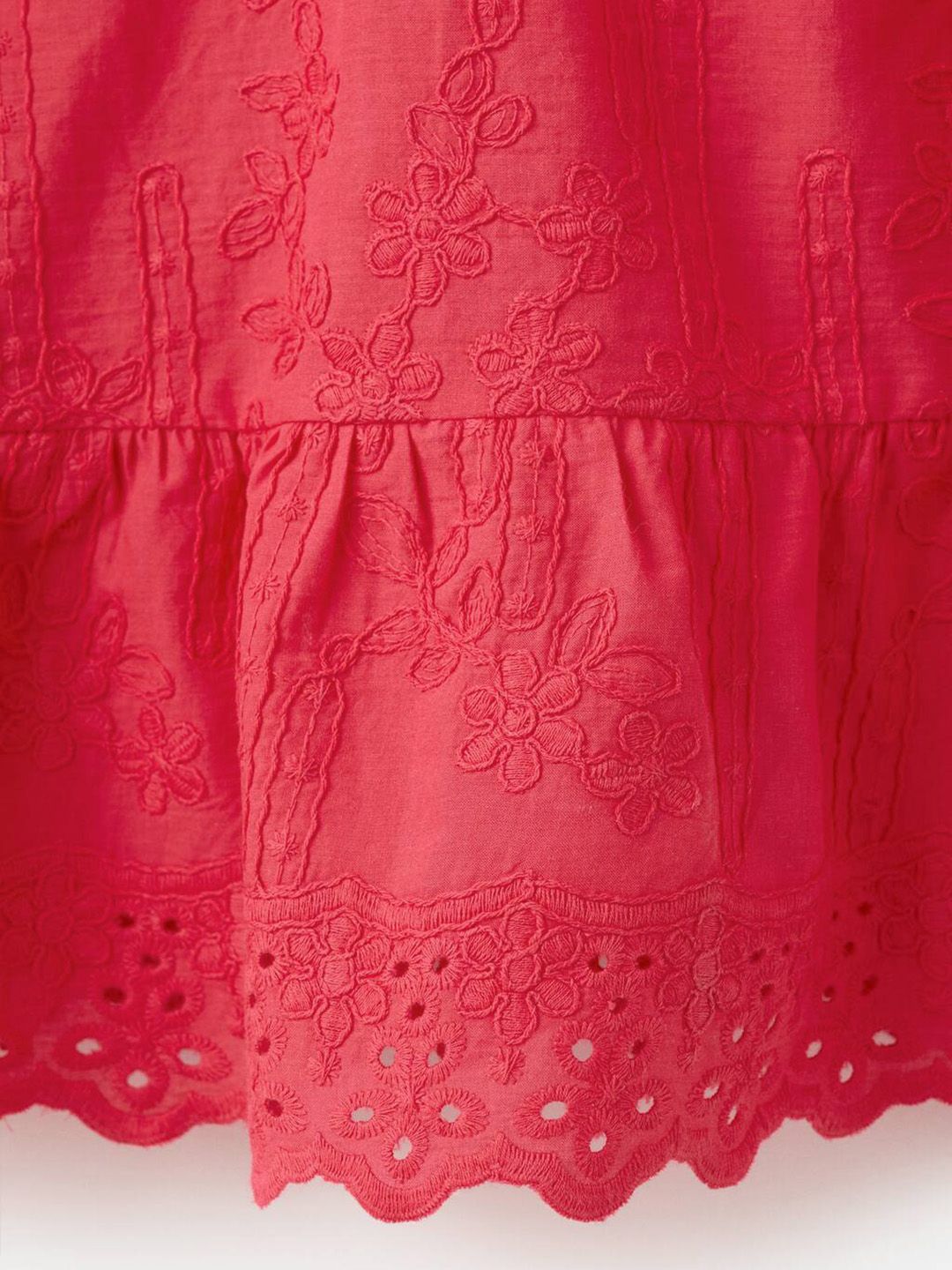 Floral Embroidered Schiffli Cotton Top