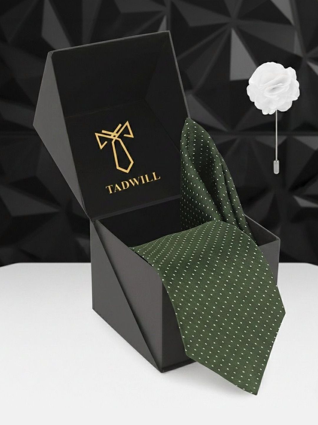 TADWILL Men Woven Design Broad Tie