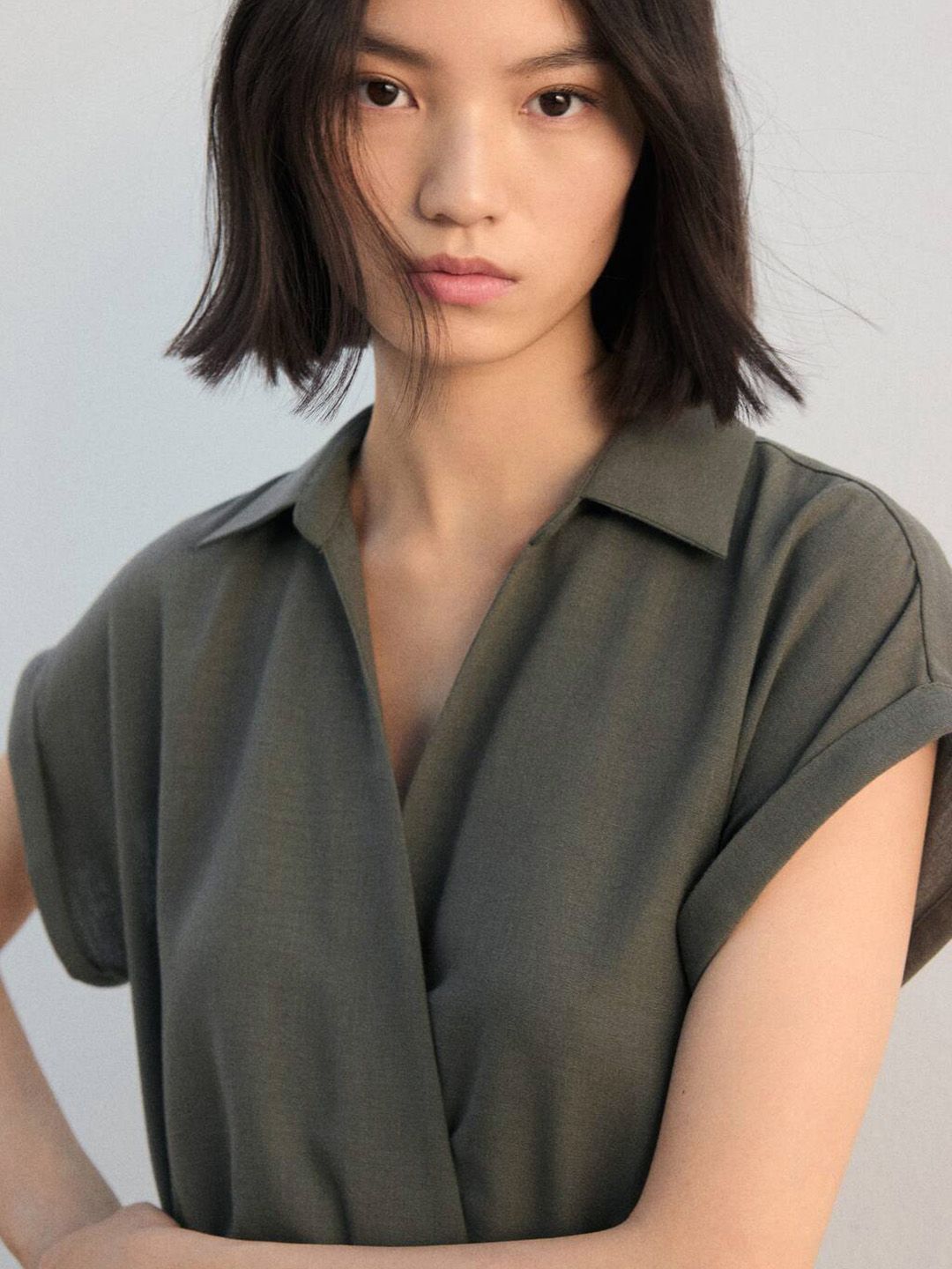 Shirt Midi Dress with Belt