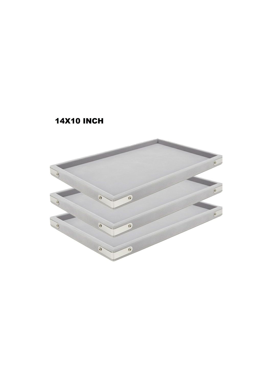 SENTONI Grey Set of 3 Regular Jewellery Organiser Organisers