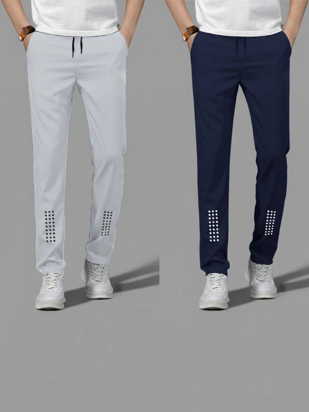 Riksaw Pack of 2 Men Mid-Rise Track Pants