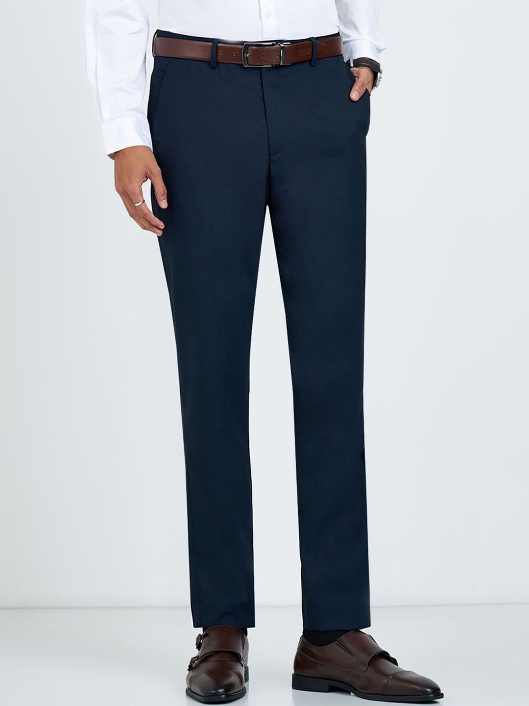 Peregrine by Pantaloons Men Slim Fit Trousers