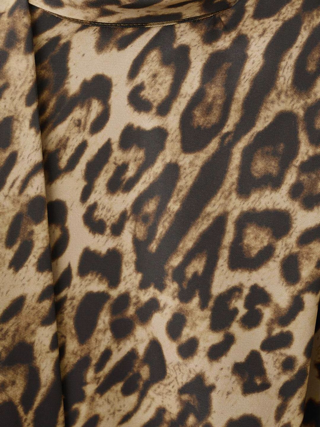 Scarf Neck Animal Print Top