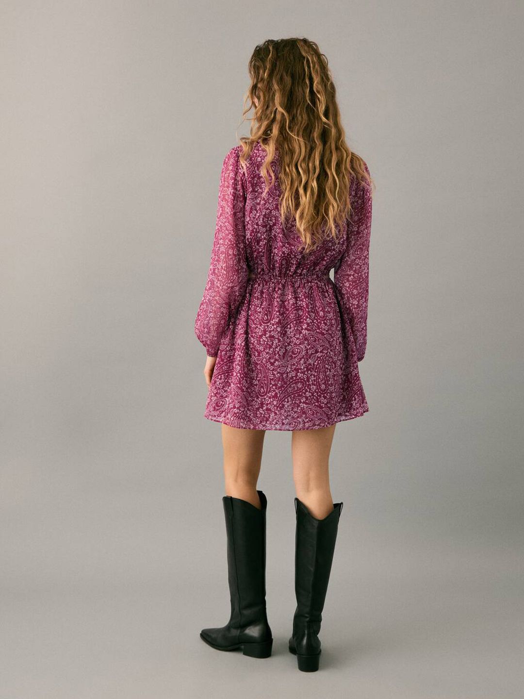 Paisley Print A-Line Mini Dress