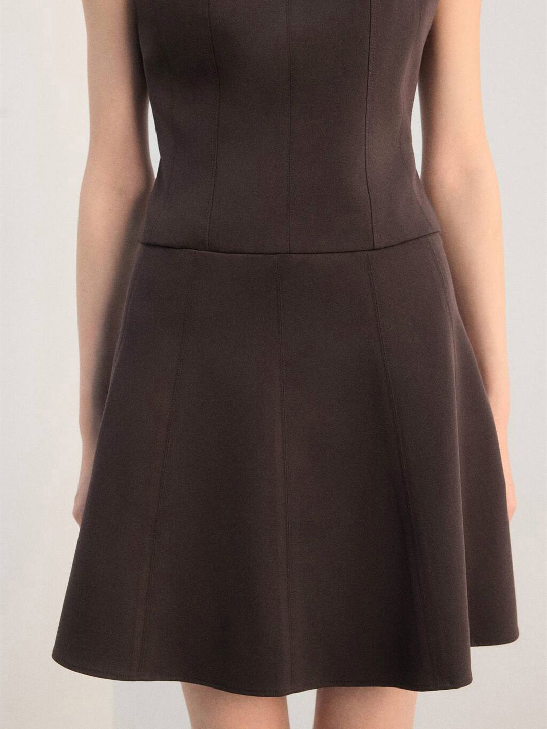 Mid-Rise Mini Skirt with Seam Detail