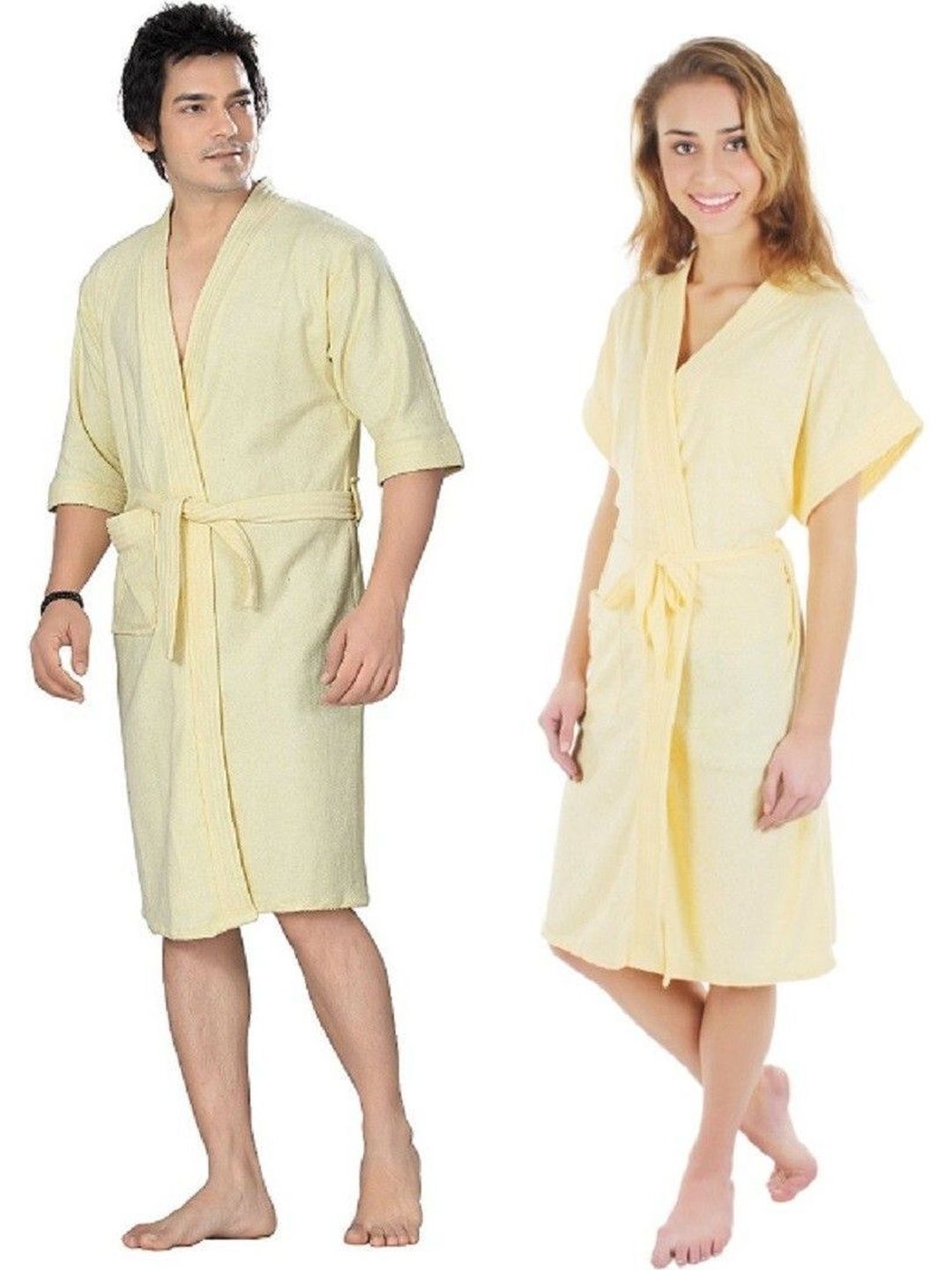 FeelBlue Pack Of 2 Shawl Collar Bath Robe