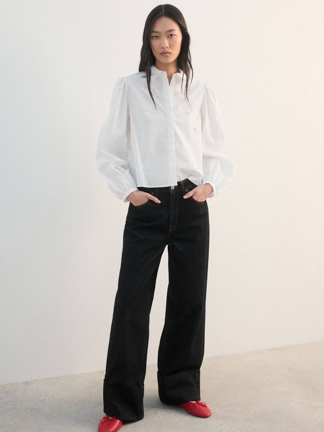 Pure Cotton Embellished Casual Shirt