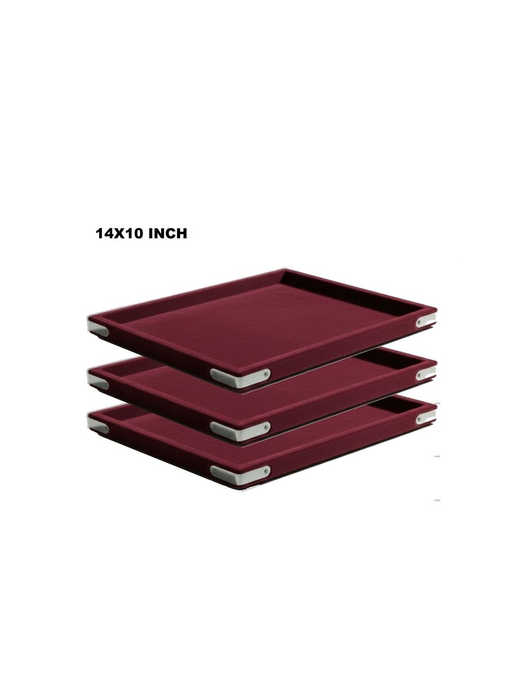 SENTONI Maroon Set of 3 Regular Multi-Utility Organisers