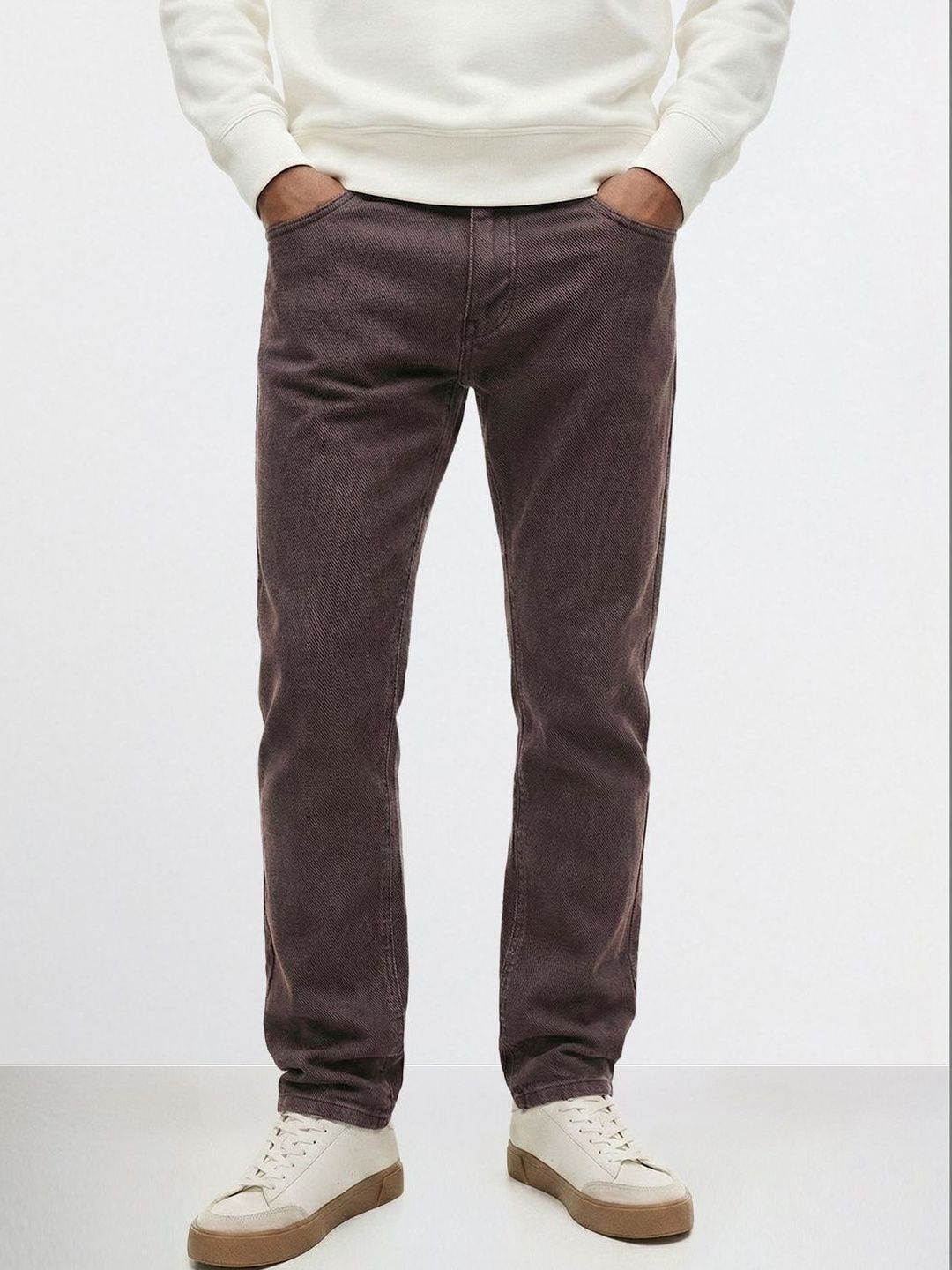 The Indian Garage Co Men Slim Fit Mid-Rise Light Fade Stretchable Jeans