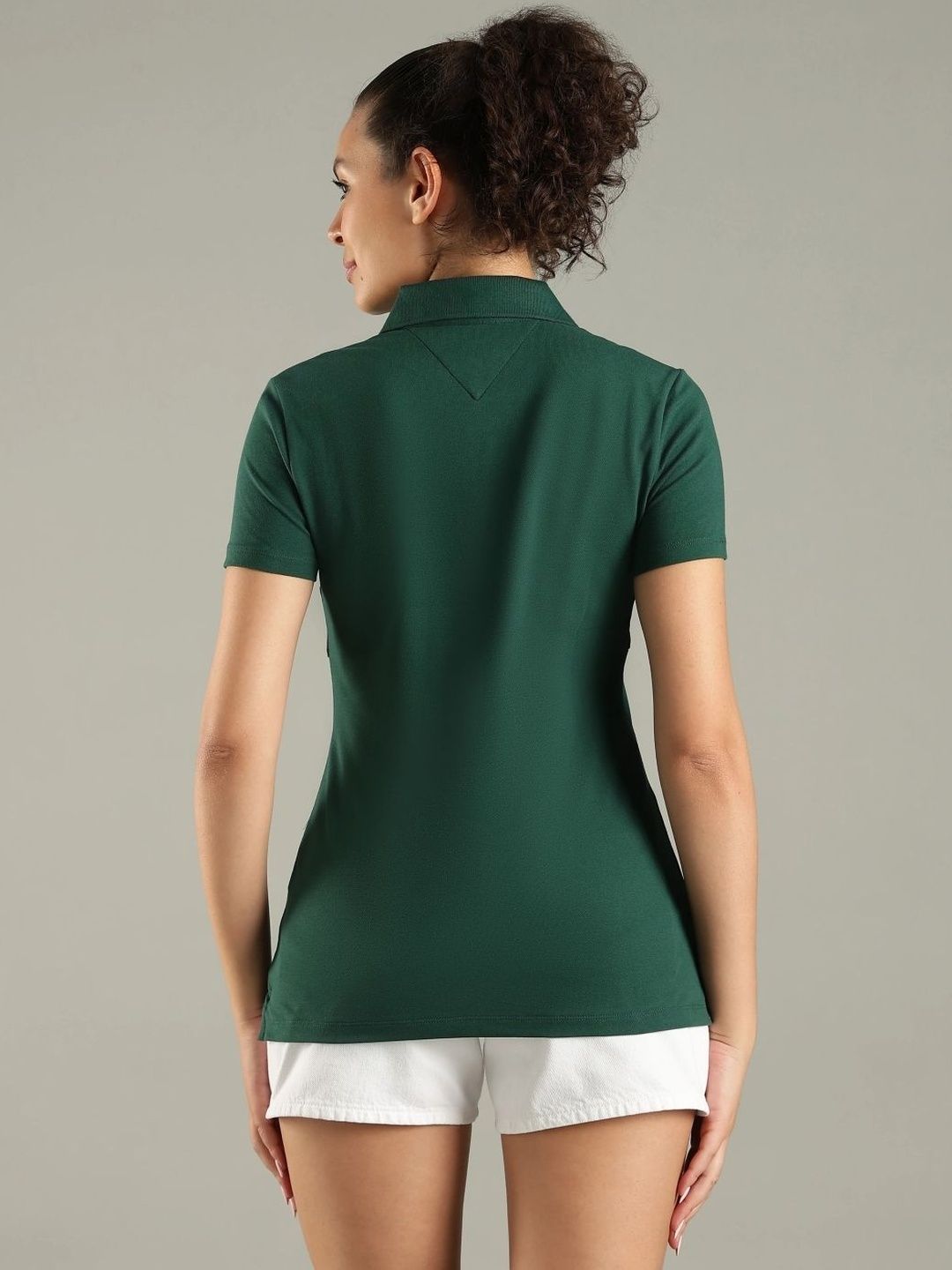 Colourblocked Polo Collar T-shirt