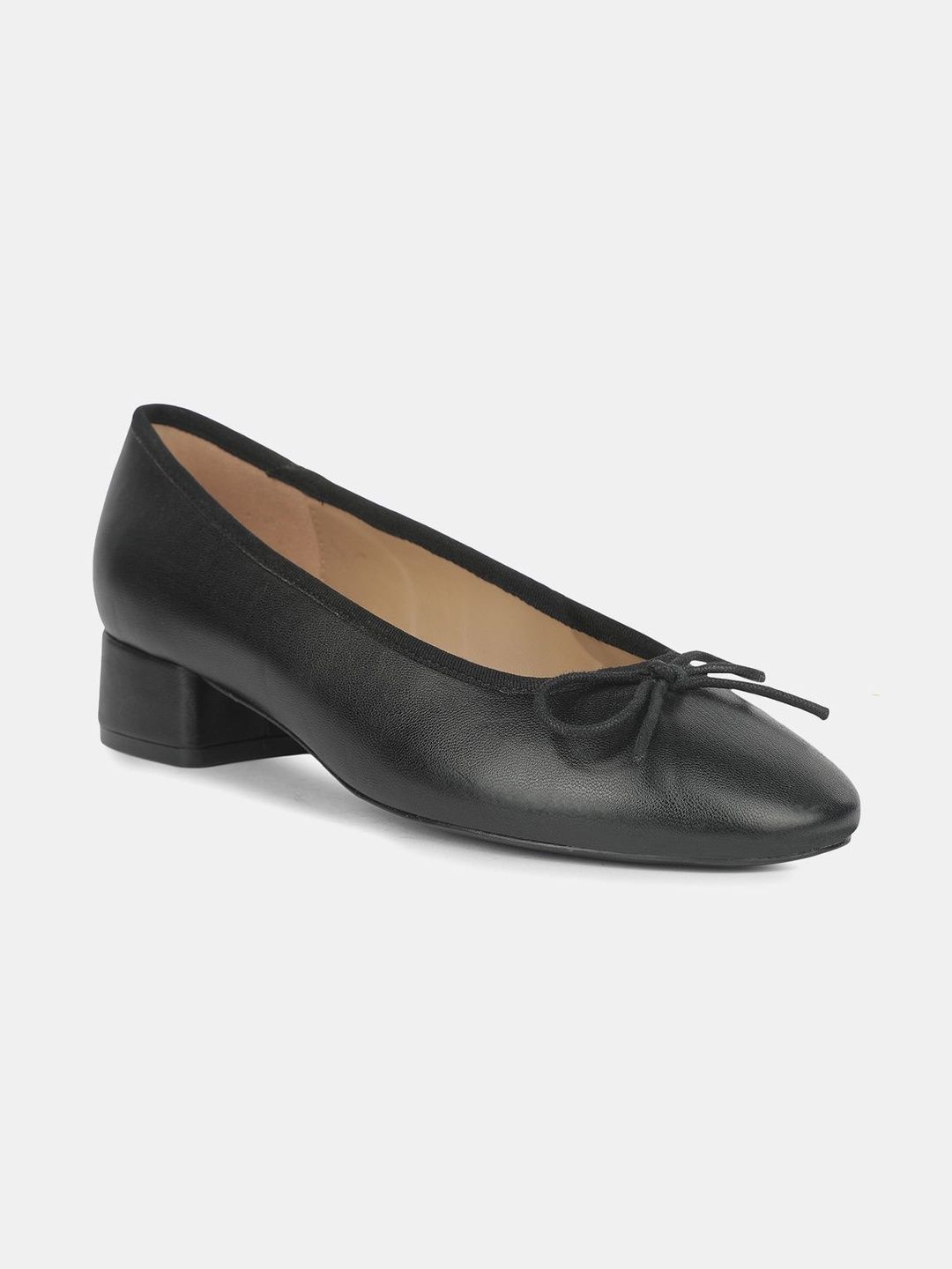 Bata PU Block Pumps with Bows