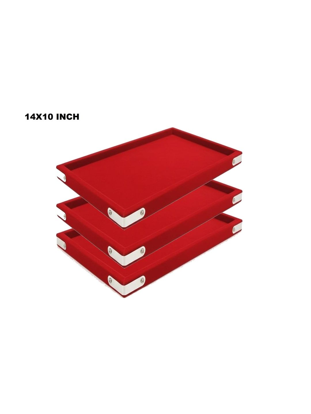 SENTONI Red Set of 3 Regular Jewellery Organiser Organisers