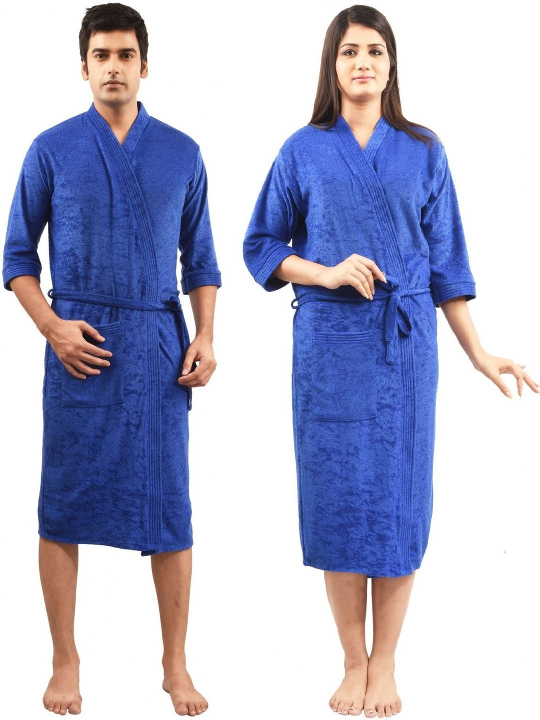 FeelBlue Pack Of 2 Shawl Collar Bath Robe