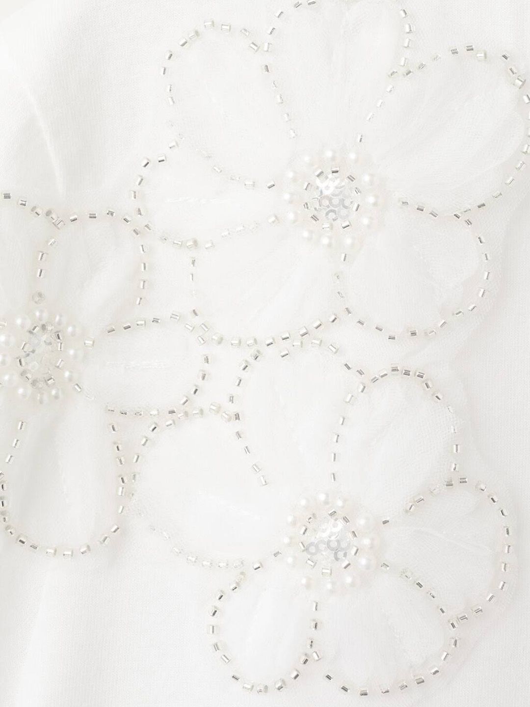 Pure Cotton Floral Embellished T-shirt