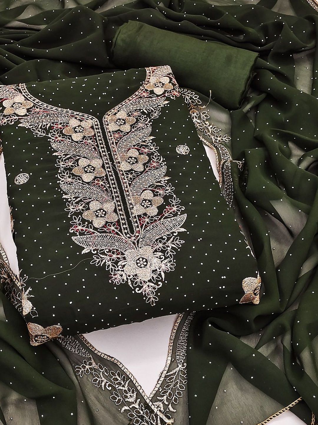 DWIJA FASHION Embroidered Unstitched Dress Material