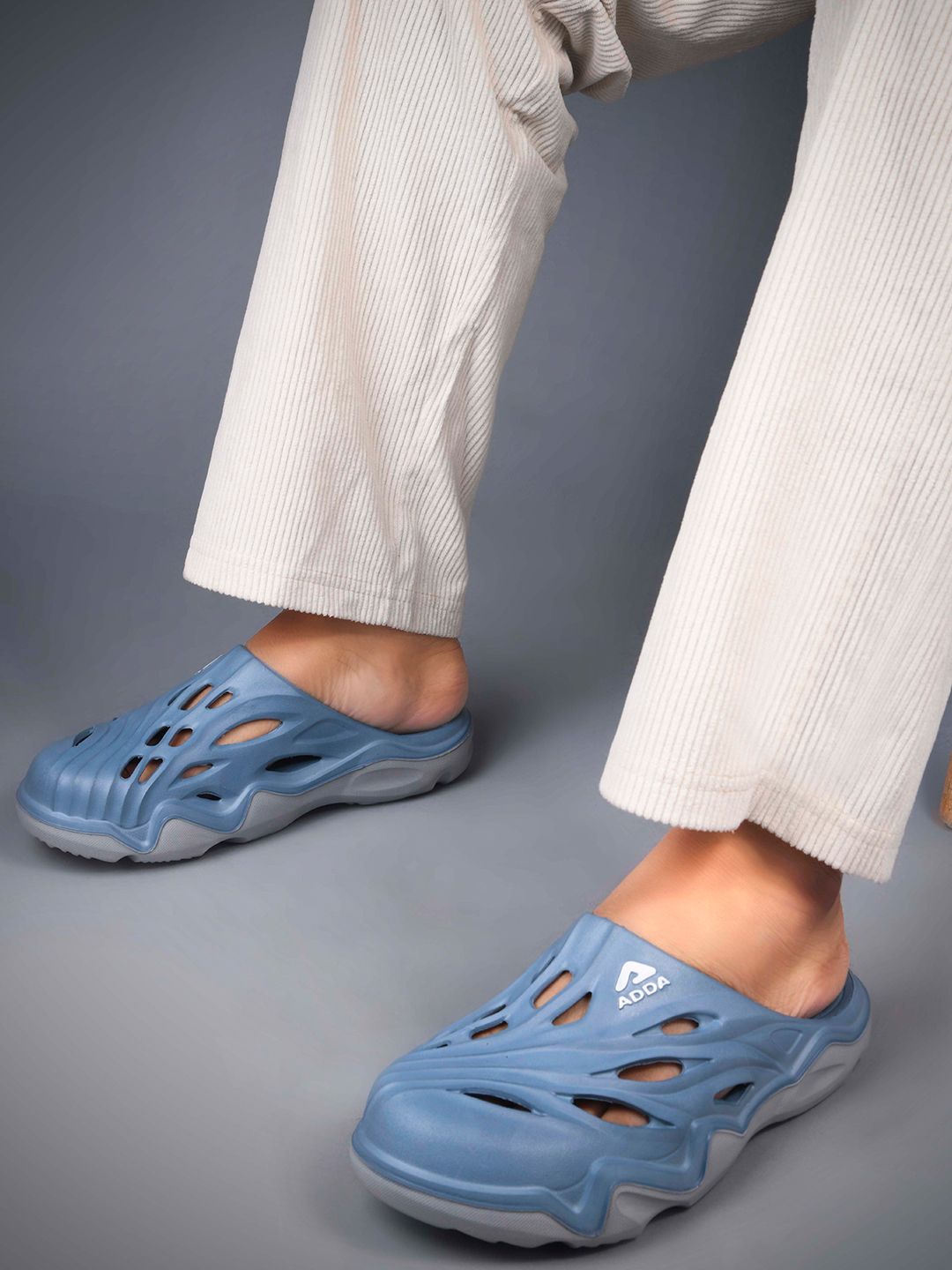 Adda Men Self Design Rubber Slip-On