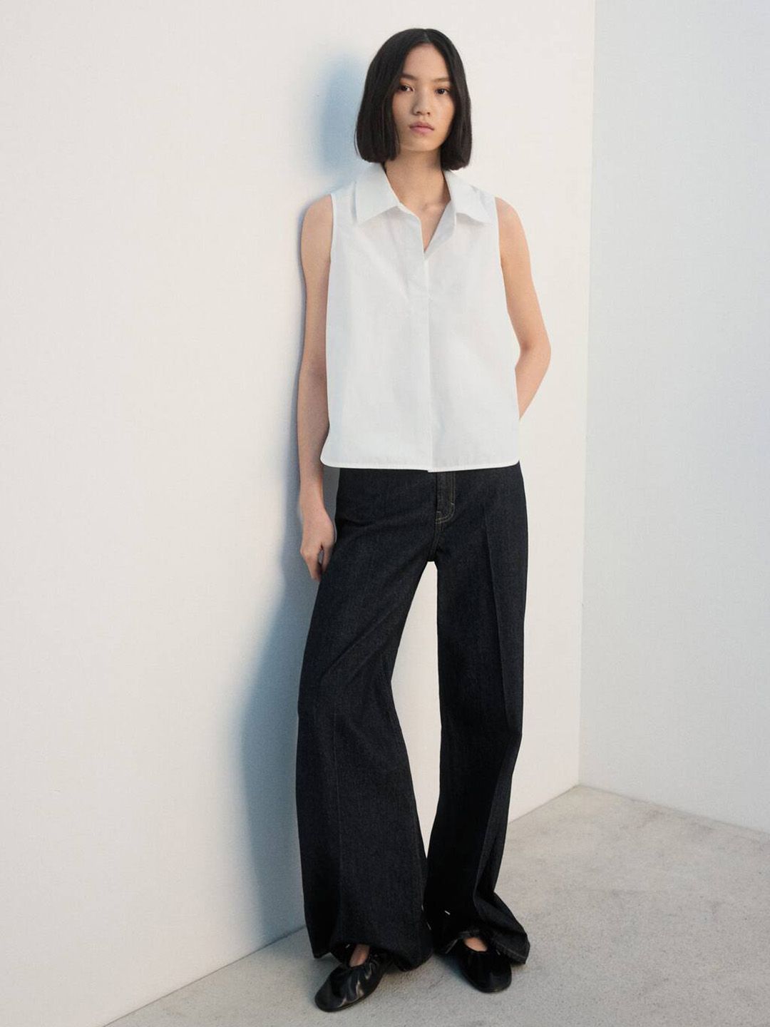 Pure Cotton Sleeveless Casual Shirt