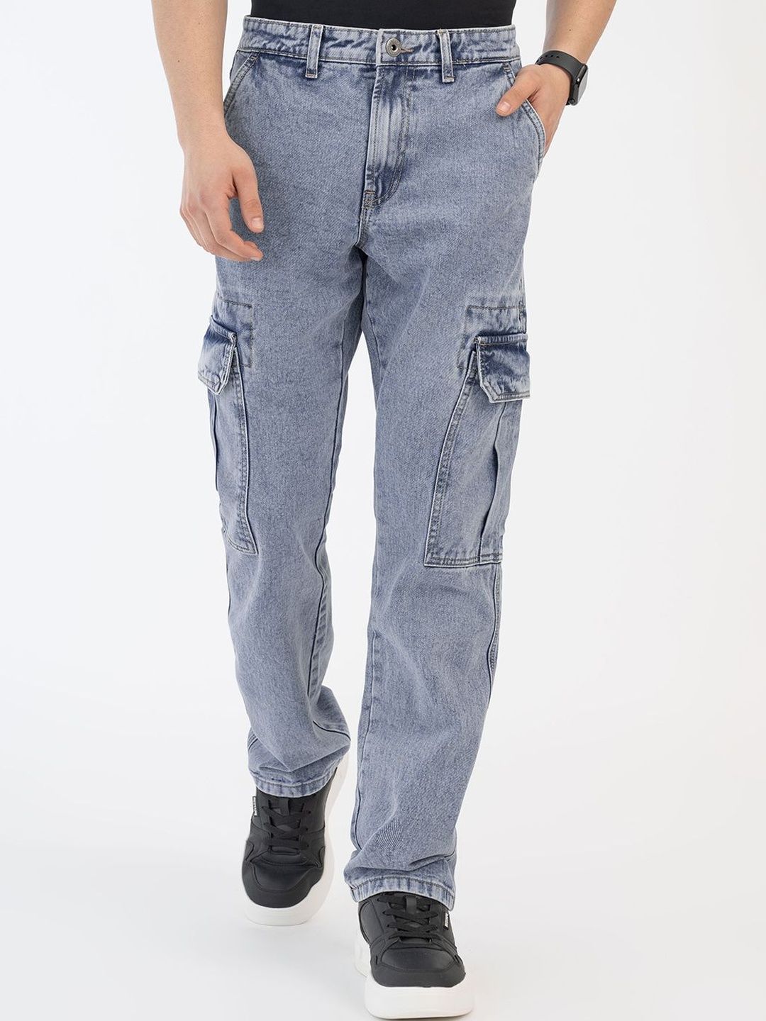 Red Tape Men Straight Fit Mid-Rise Light Fade Jeans