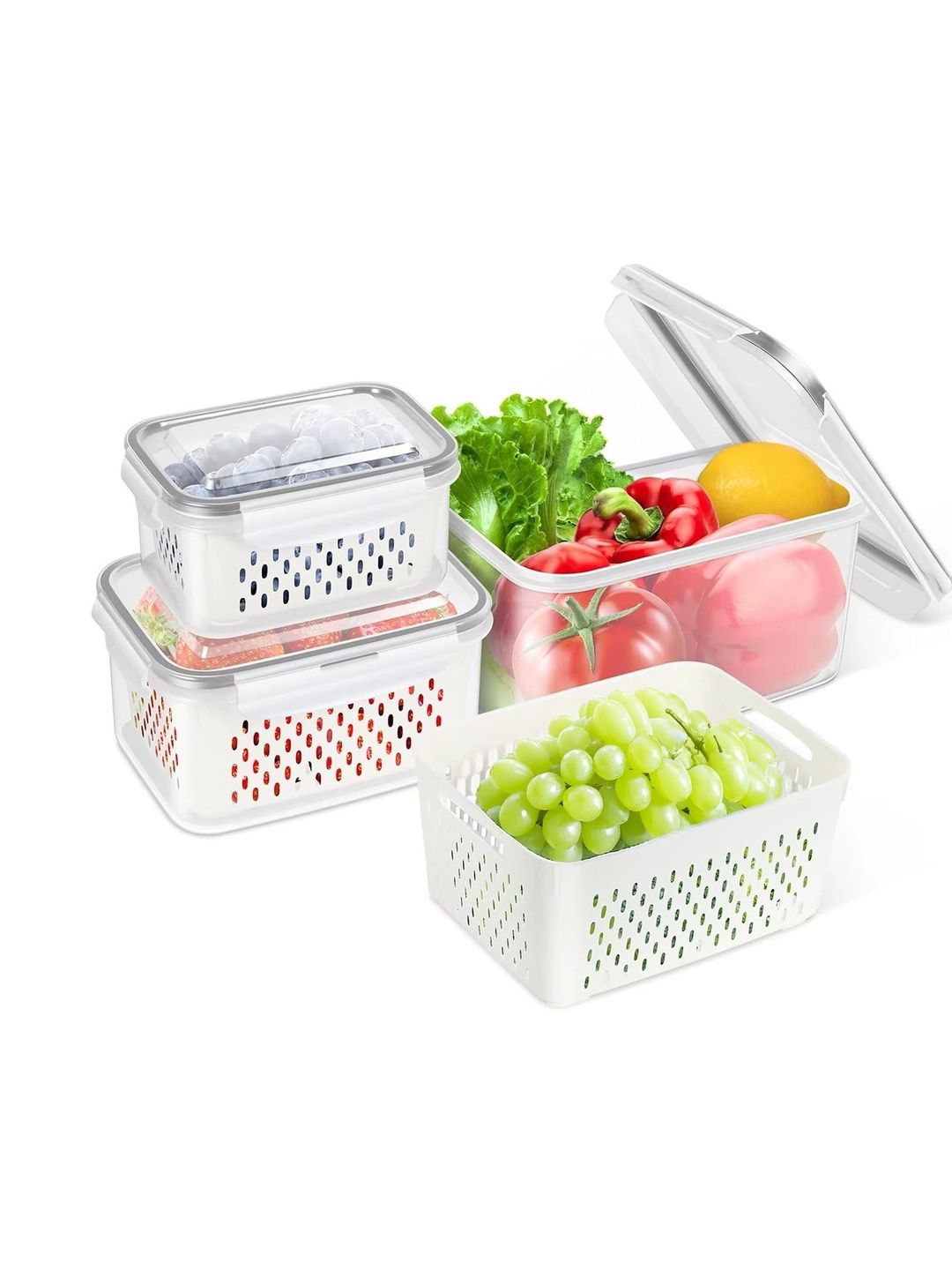 prime pick White Set of 3 Reusable Multi-Utility Organisers