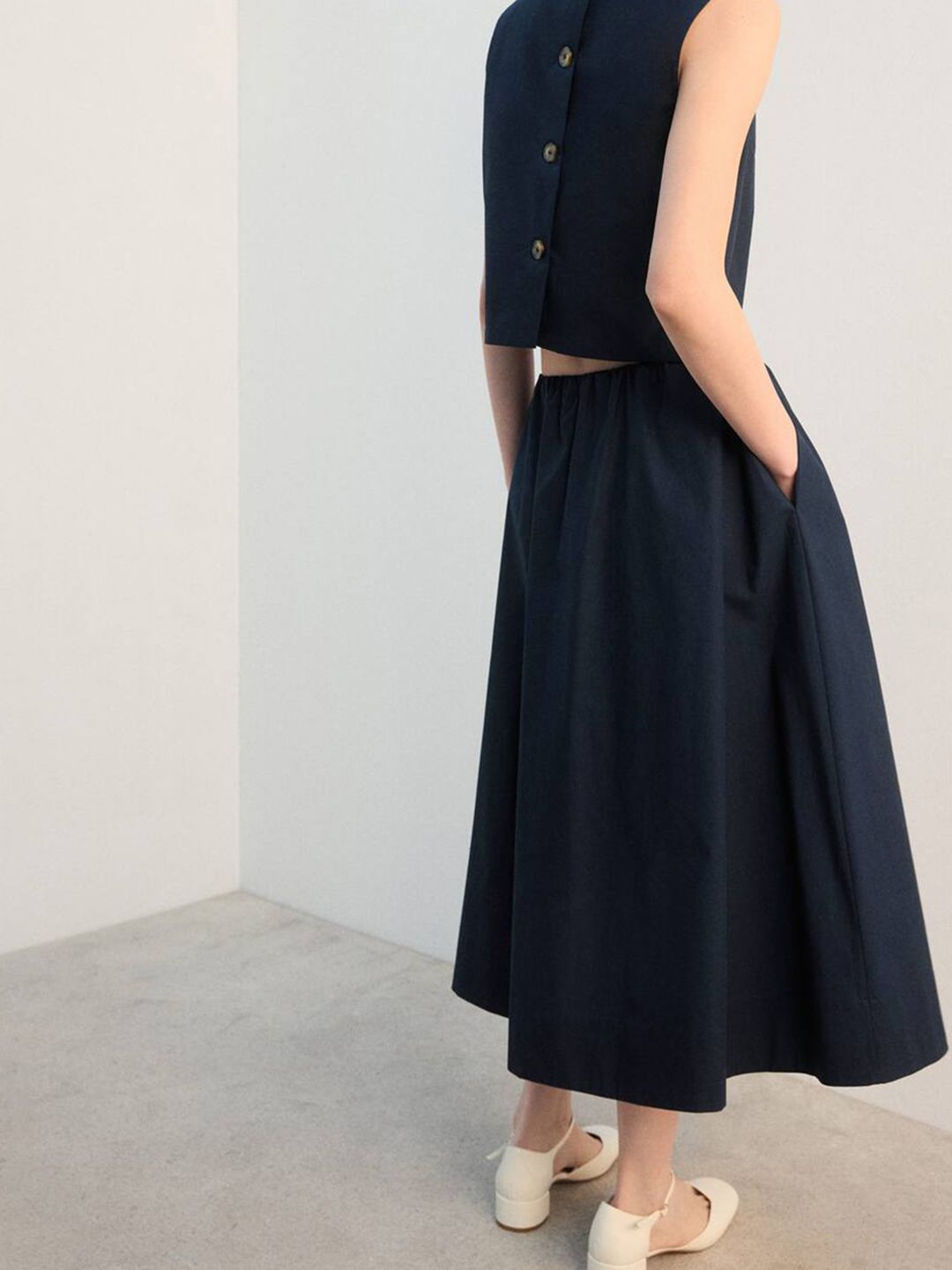 Flared Midi Skirt