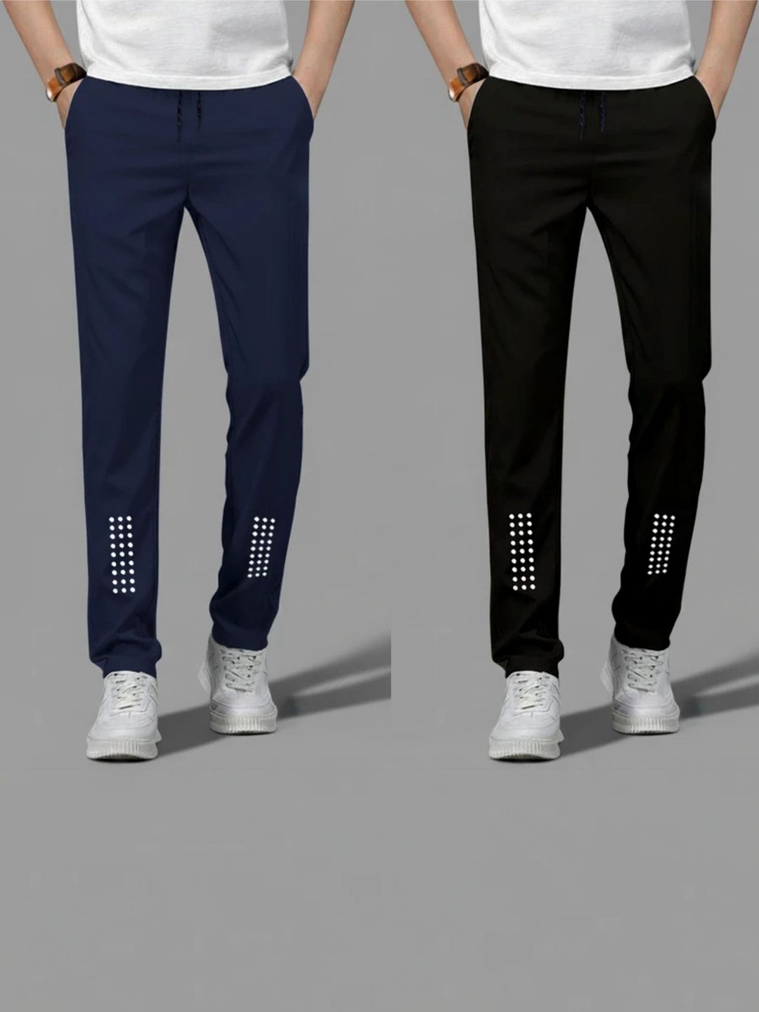 Riksaw Pack of 2 Men Mid-Rise Track Pants
