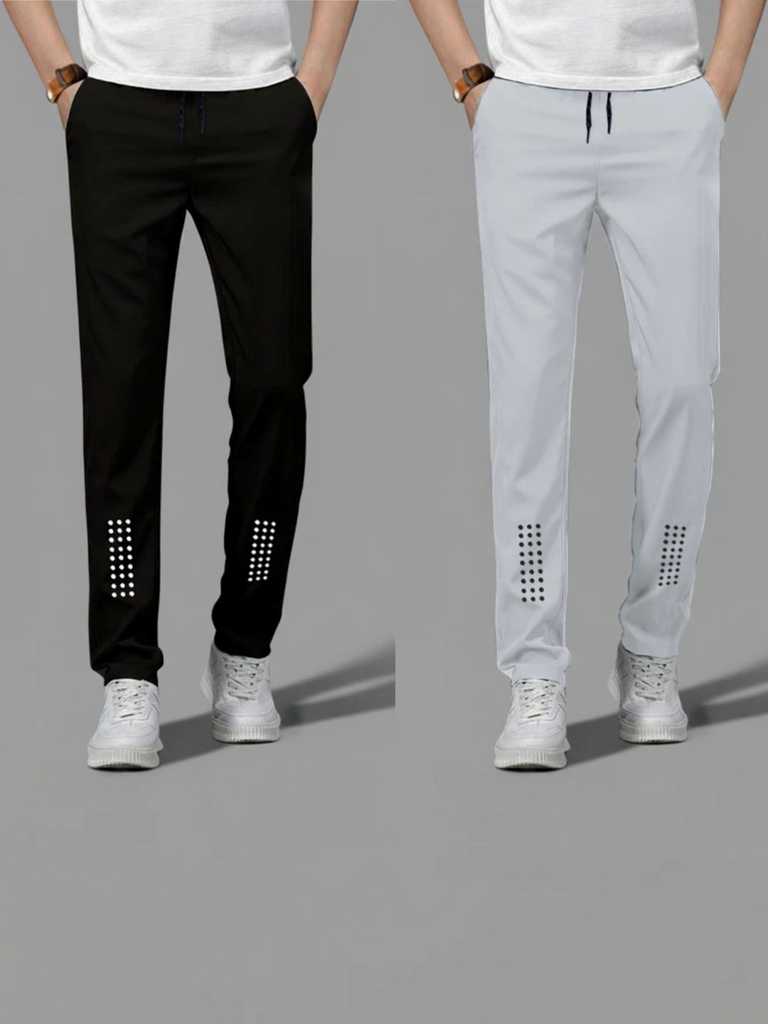 Riksaw Pack of 2 Men Mid-Rise Track Pants