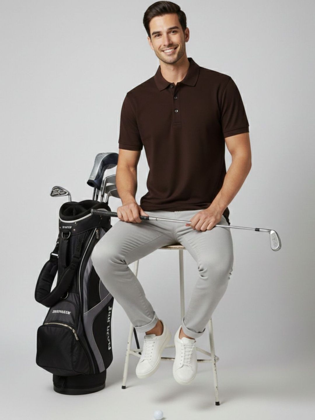 Moda Rapido Men Polo Collar T-shirt