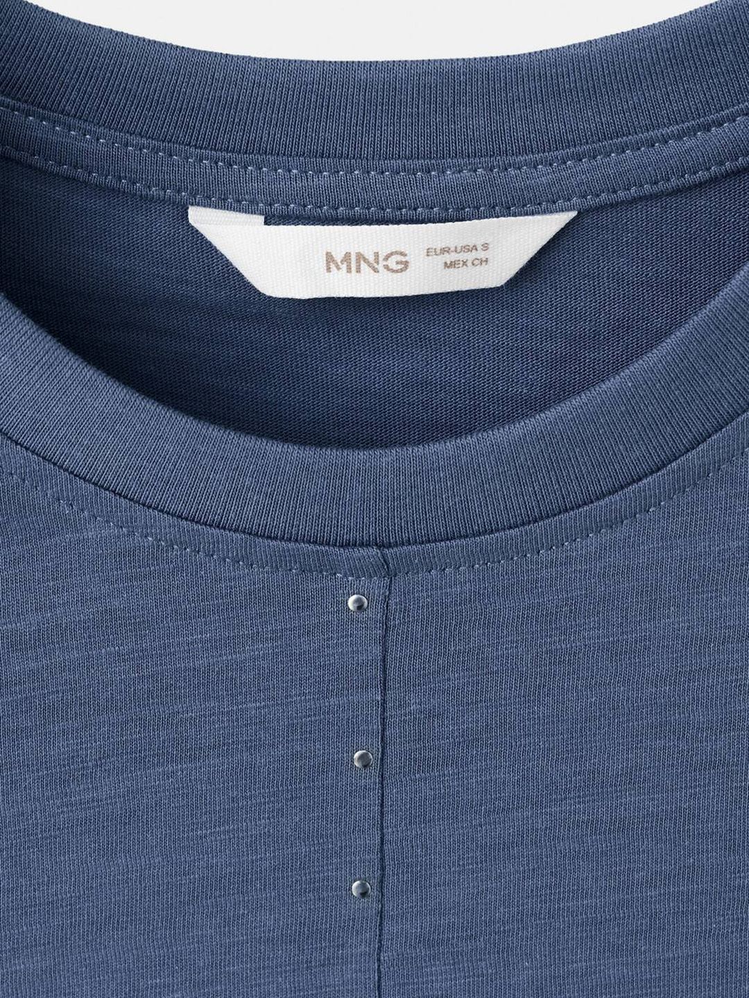 Pure Cotton T-shirt with Embellished Details