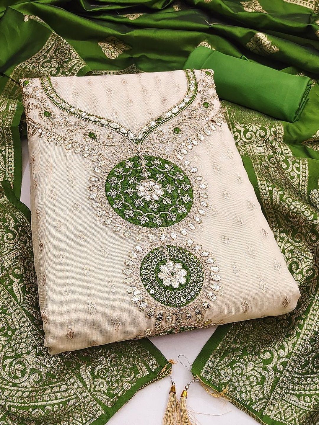 DWIJA FASHION Embroidered Unstitched Dress Material