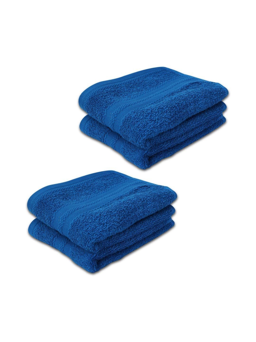 Layers Layers Blue 4-Pcs Pure Cotton 380 GSM Hand Towel