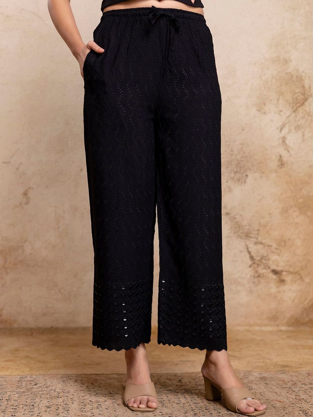 FERANOID Women Knitted Palazzos