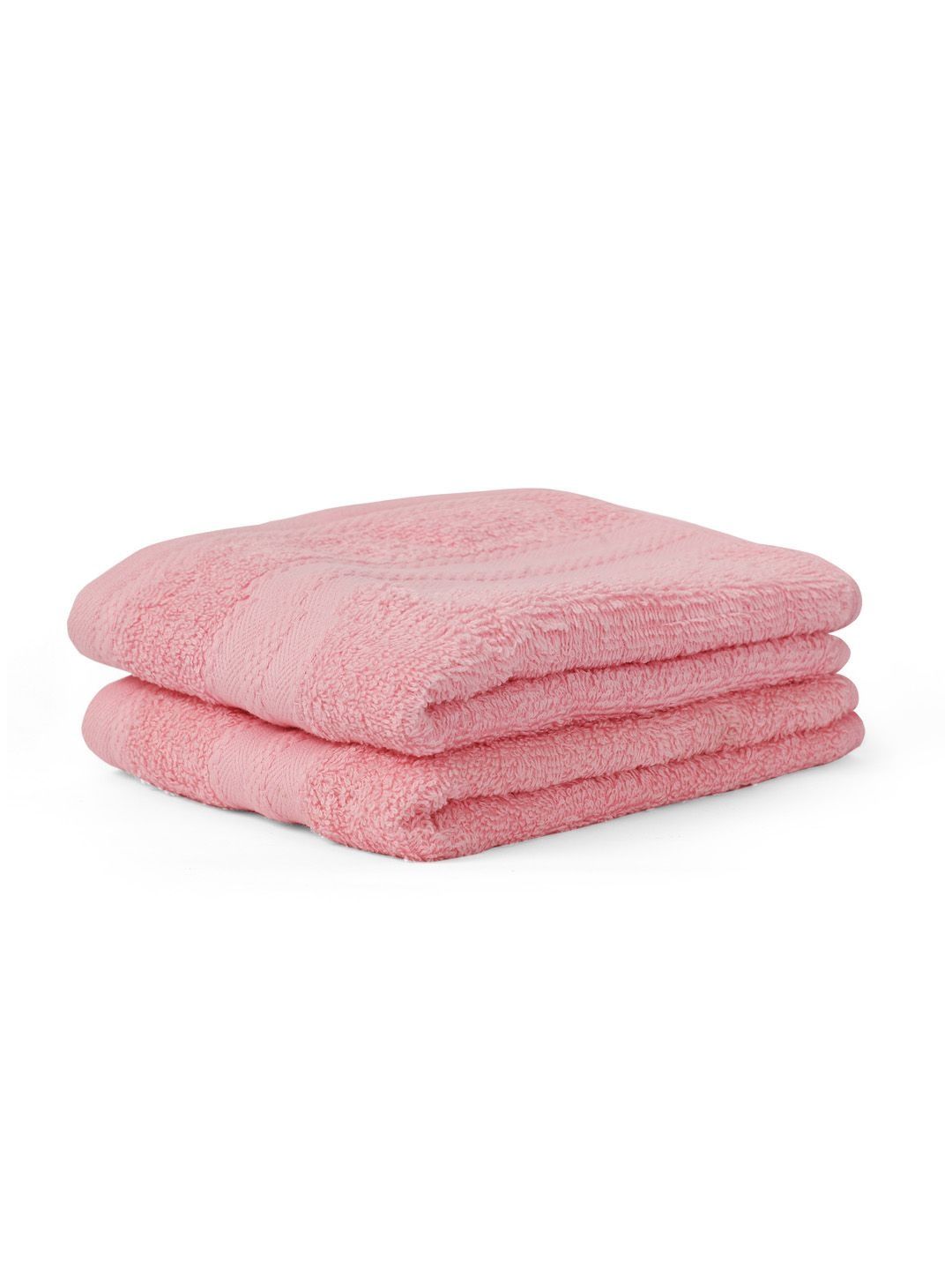 Layers Layers Pink 2-Pcs Pure Cotton 450 GSM Hand Towel