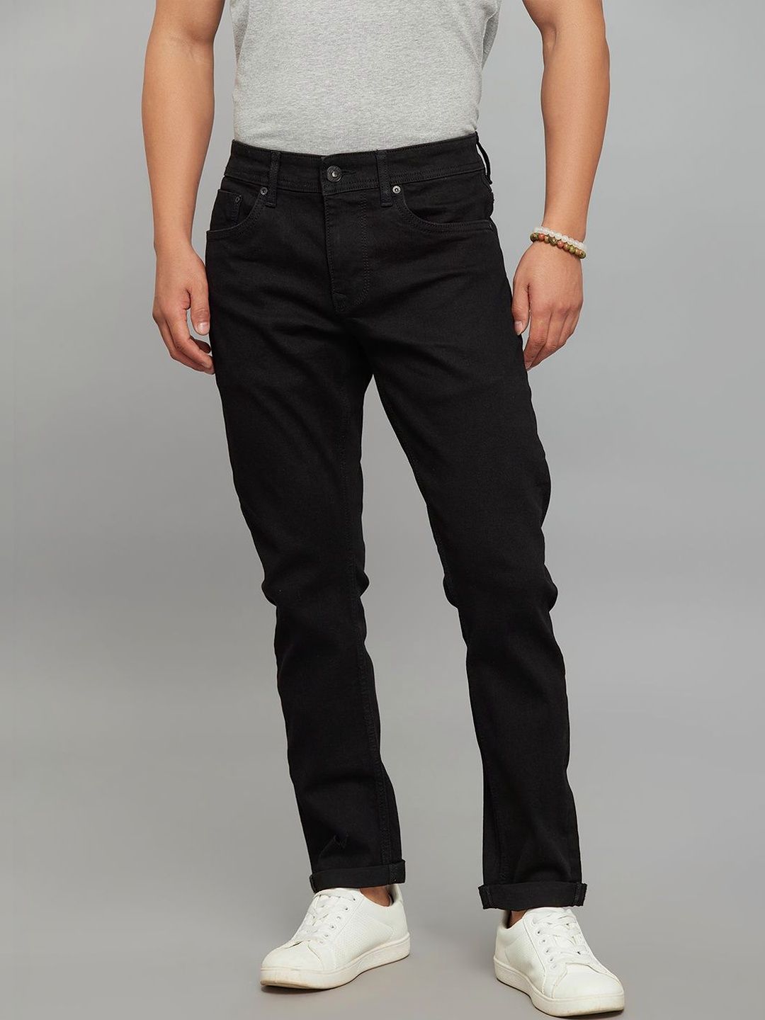 Rookies Men Skinny Fit Low-Rise Stretchable Jeans