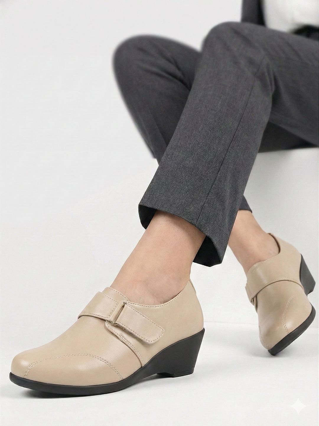 FAUSTO FAUSTO PU Wedge Mules with Buckles